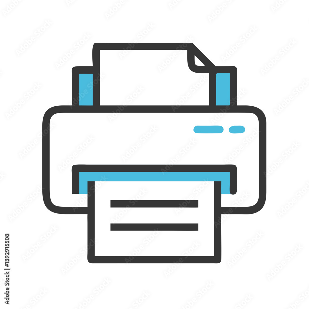 Printer Icon Representing Document Printing Icon Design Printer Icon Representing Document Printing Icon Design