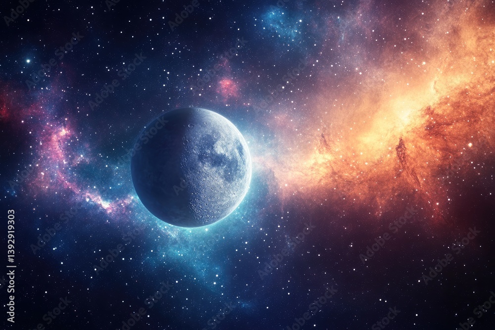 Cosmic Moon in a Nebula Cosmic Moon in a Nebula