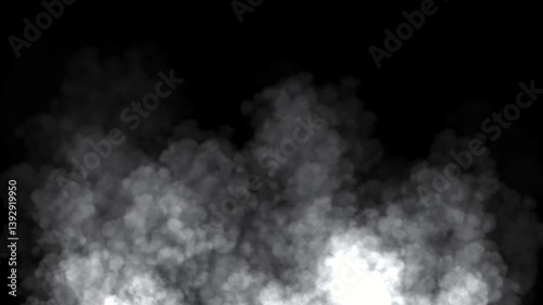 Realistic Smoke Effect Overlay | White Fog on Black Background