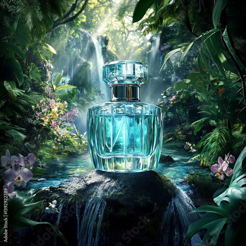 Emerald Green Perfume Bottle - Exquisite Design