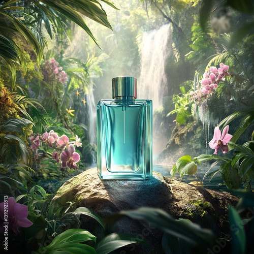 Emerald Green Perfume Bottle - Exquisite Design
