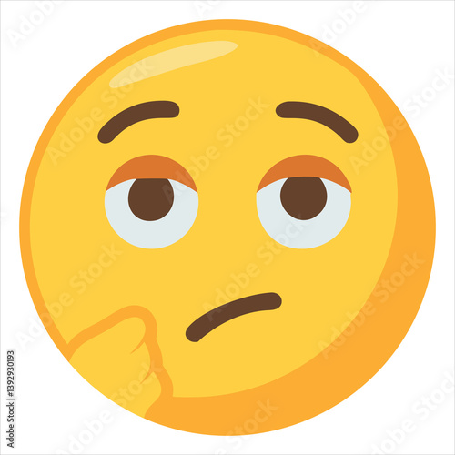 Premium vector of pensive face with thoughtful expression and soft artistic shading

