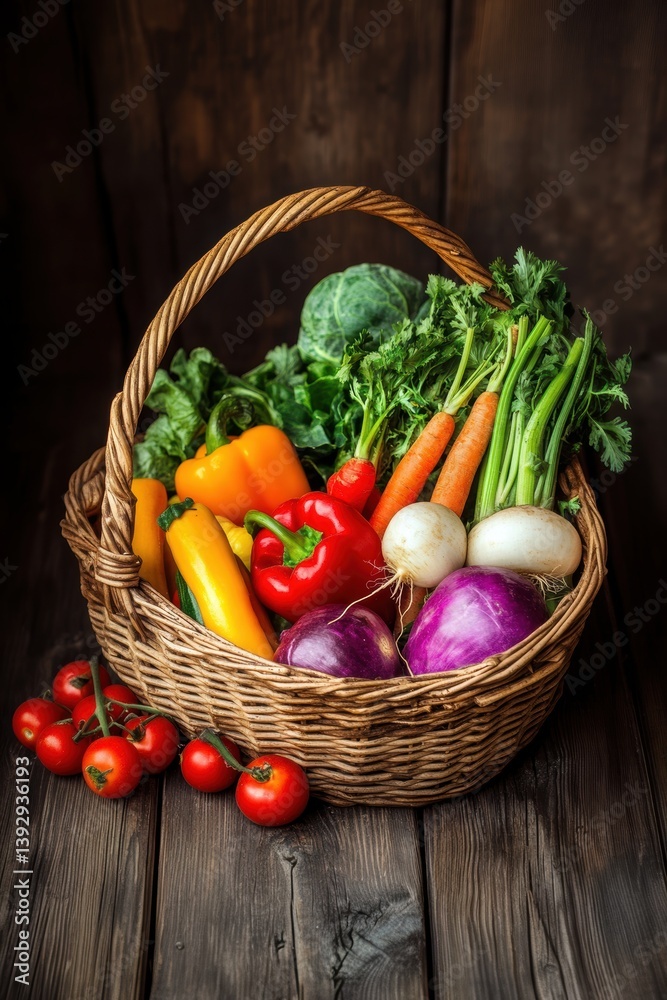 Various mixed fresh organic vegetable in Spring