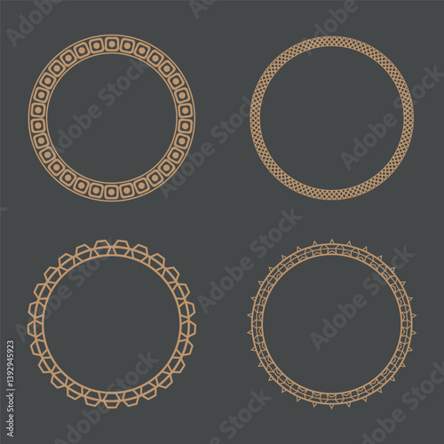 Circuler Frame And Border Template  Design