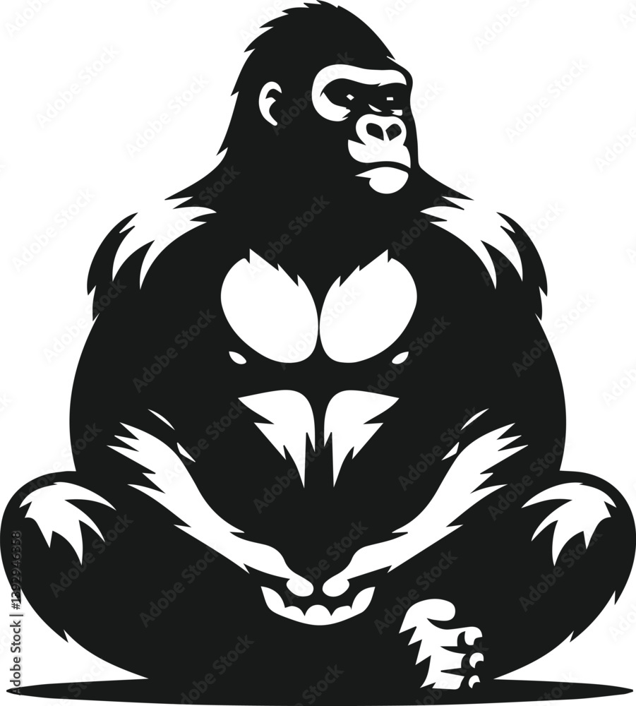 Fototapeta premium Gorilla animal vector