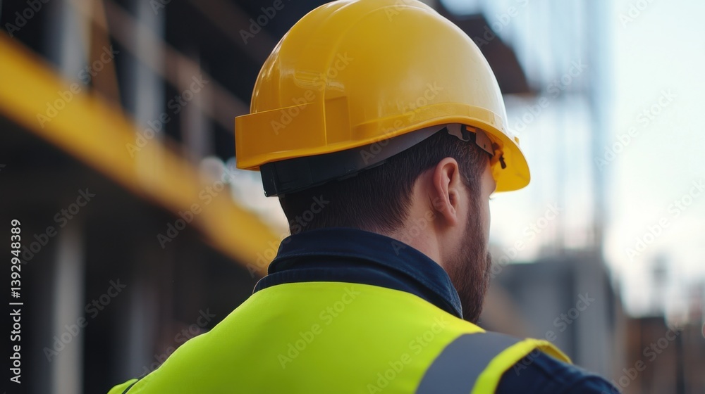 A site supervisor ensuring safety procedures are followed. Featuring vigilance and guidance A site supervisor ensuring safety procedures are followed. Featuring vigilance and guidance