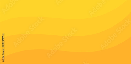 Yellow waves pattern sunny background. Wavy summer sun banner. Vector illustration.