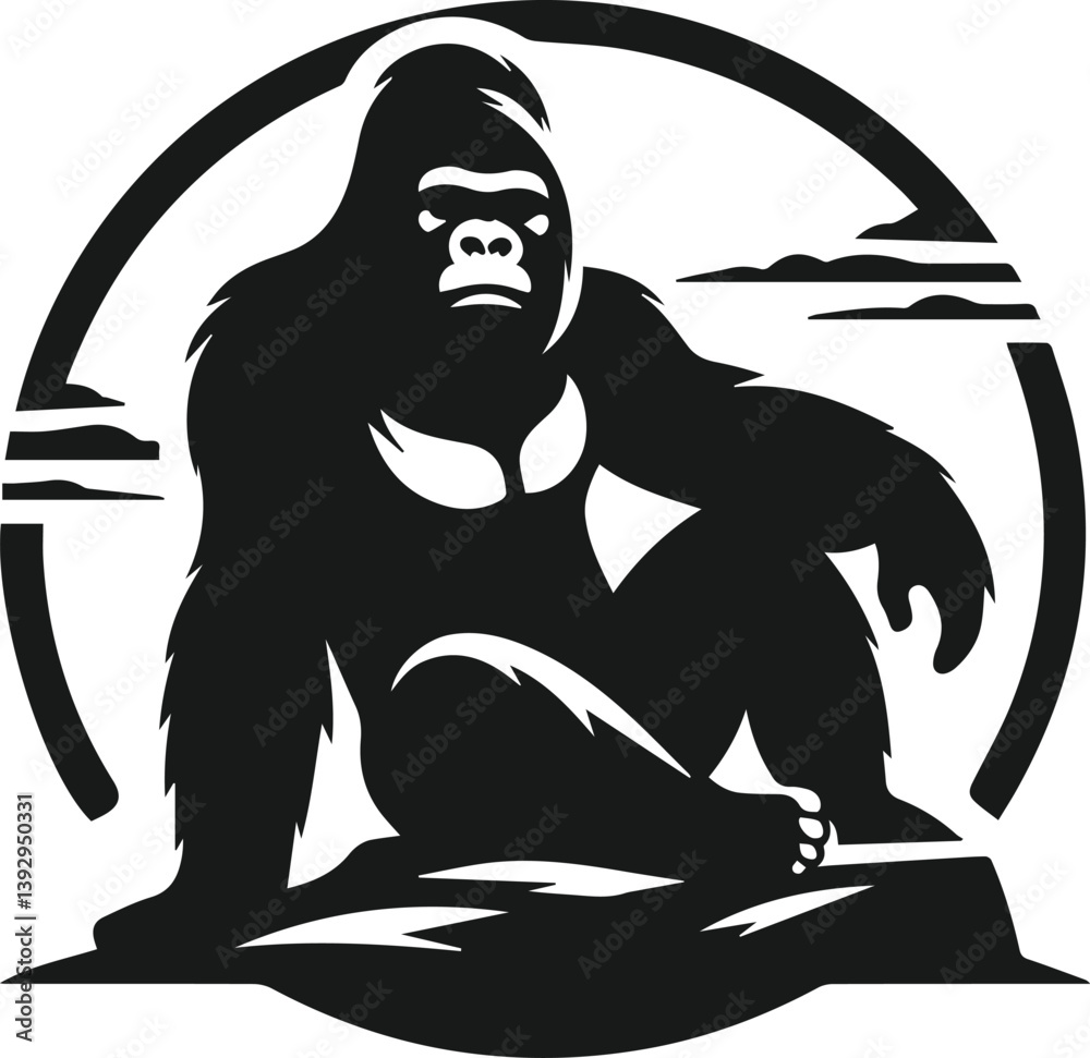 Fototapeta premium Gorilla animal vector