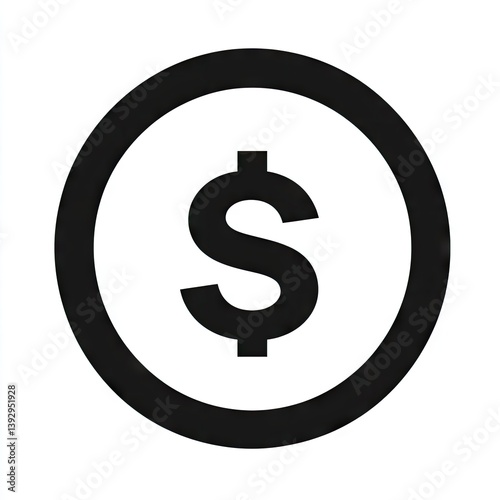 Wallpaper Mural Simple dollar sign icon within a circle Torontodigital.ca