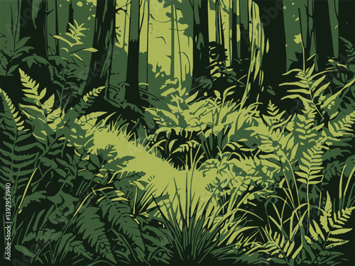 background green lx grass and ferns