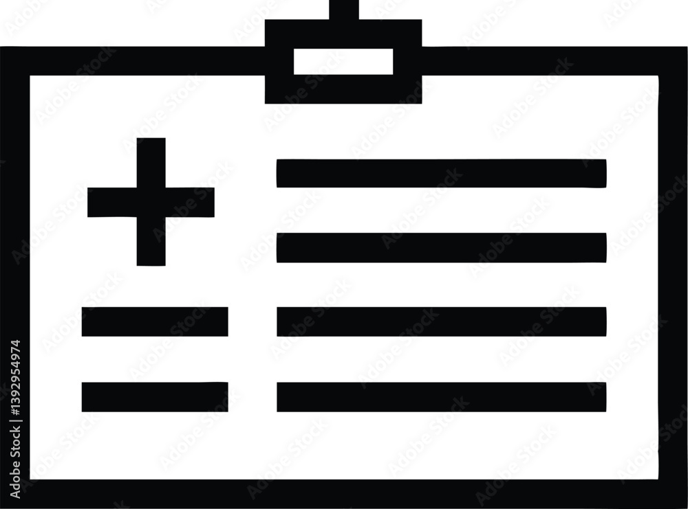 Fototapeta premium Simple Clipboard Vector Illustration Document List Symbol For Business And Education