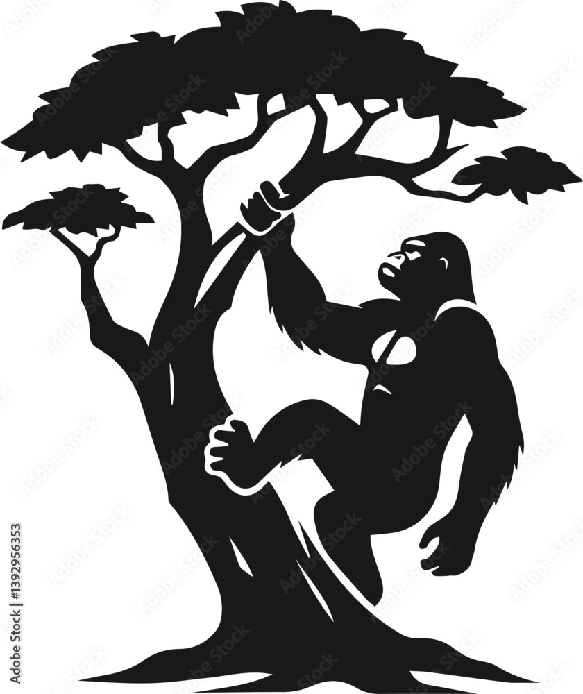 Fototapeta premium Gorilla animal vector