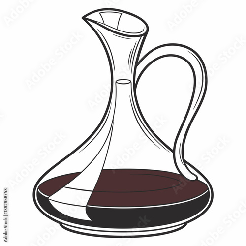 illustration of a glass vase