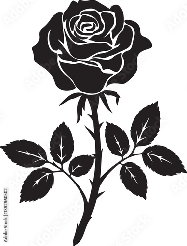 Silhouettes of roses
