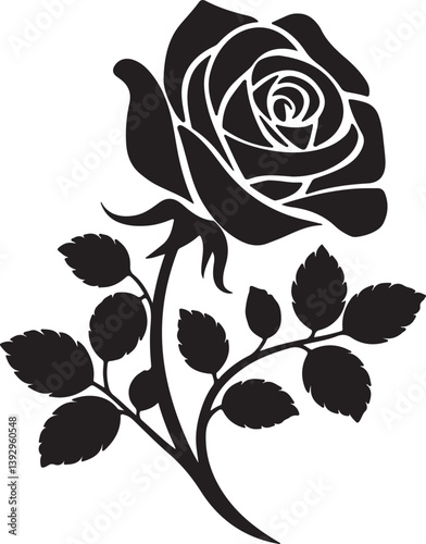 Silhouettes of roses
