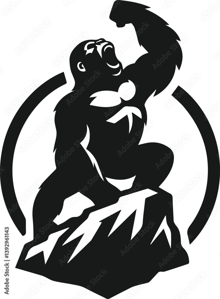 Obraz premium Gorilla animal vector
