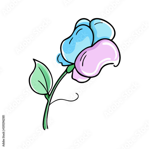 sweet pea flower icon, sweet pea flower vector illustration-simple illustration of sweet pea flower, perfect for sweet pea flower logos and icons