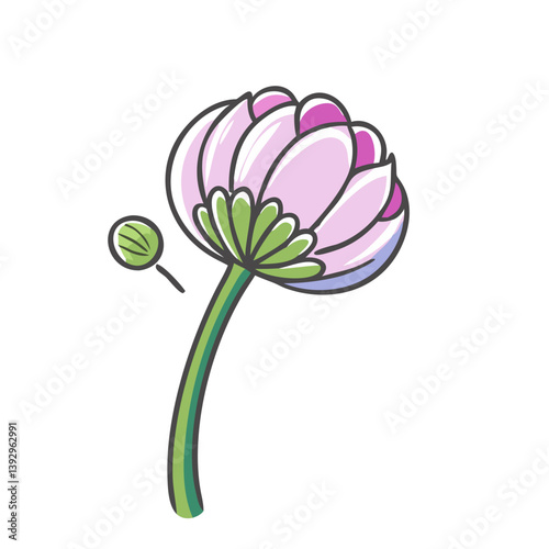 allium flower icon, allium flower vector illustration-simple illustration of allium flower, perfect for allium flower logos and icons