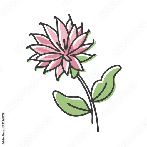 bee balm flower icon, bee balm flower vector illustration-simple illustration of bee balm flower, perfect for bee balm flower logos and icons