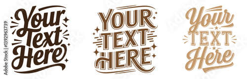 YOUR TEXT HERE Typography T Shirt Design Vector.