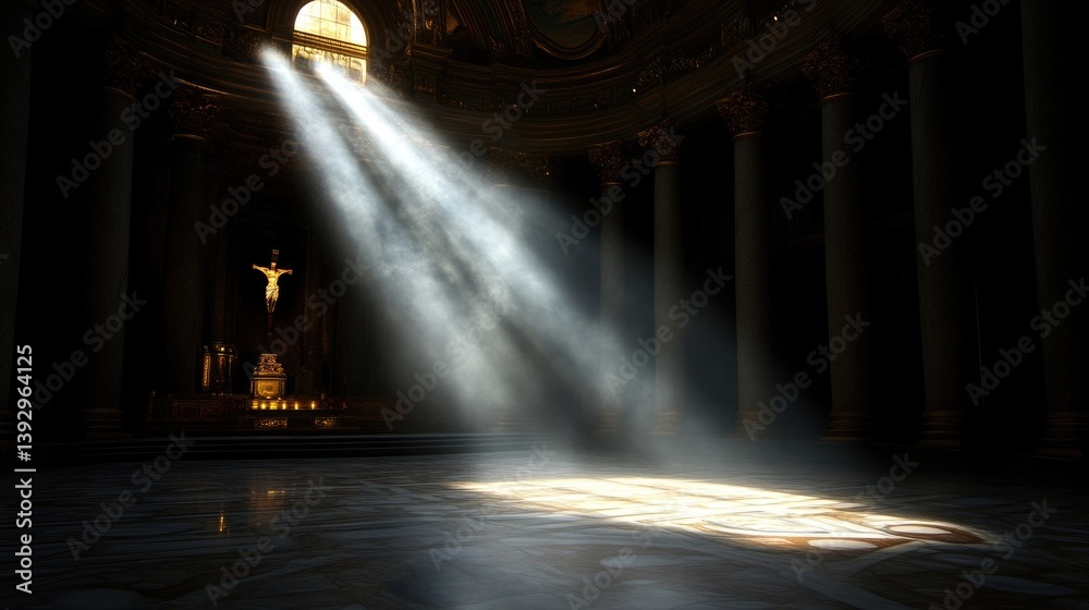 Obraz premium Divine light illuminating a sacred space