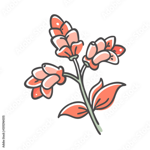 coral bells flower icon, coral bells flower vector illustration-simple illustration of coral bells flower, perfect for coral bells flower logos and icons