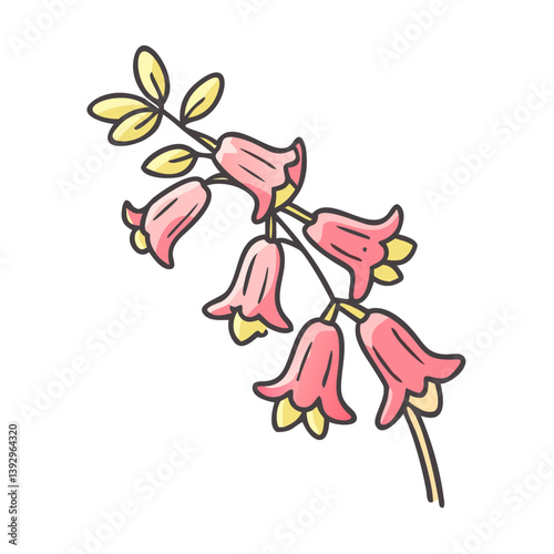coral bells flower icon, coral bells flower vector illustration-simple illustration of coral bells flower, perfect for coral bells flower logos and icons