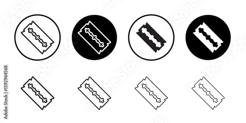 Blade razor icon vector logo set collection for web app ui