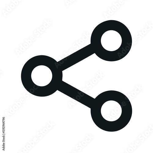 Share Node Symbol Representing Content Sharing Icon Design