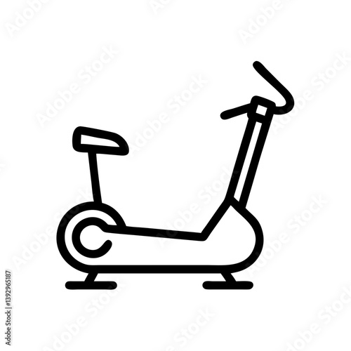 Cardio machine icon outline design on white background