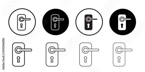 Door knob icon vector logo set collection for web app ui