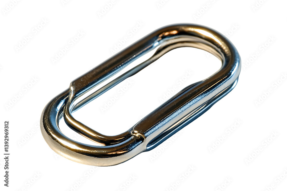 Fototapeta premium Oval Polished Metal Snap Hook Close-up