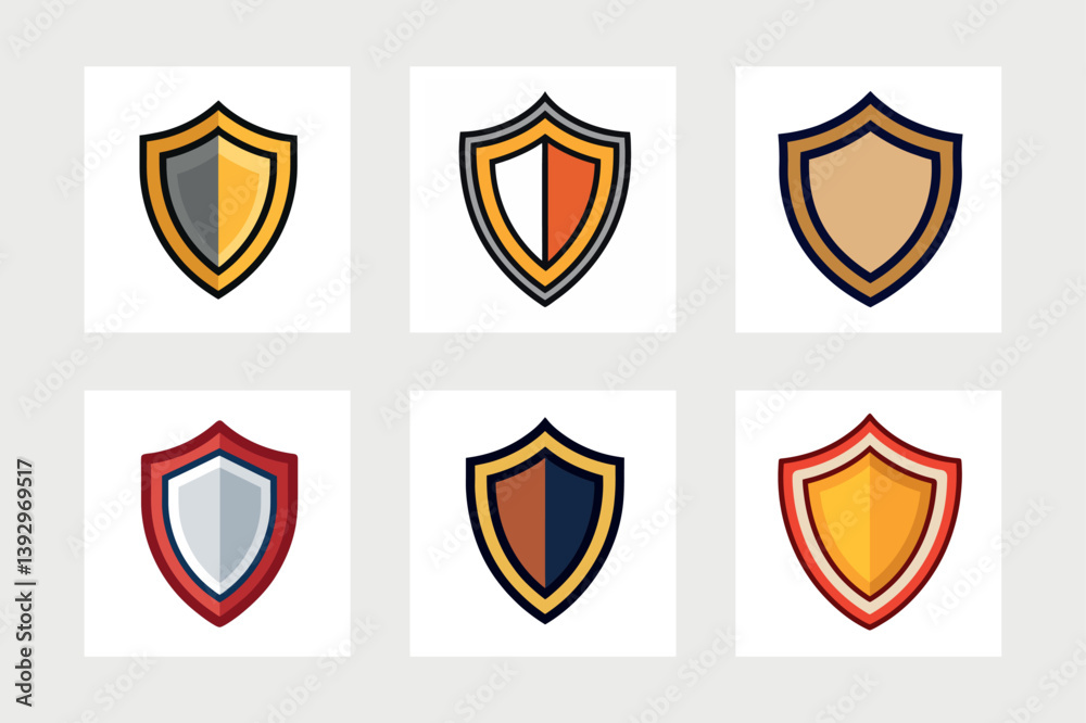 Classic shield icon vector illustration. Classic shield icon vector illustration.