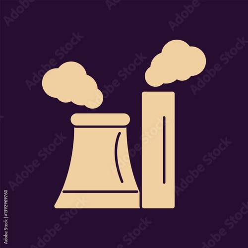 Chimney Pollution trendy art attractive abstract vector illustration colorful useful design