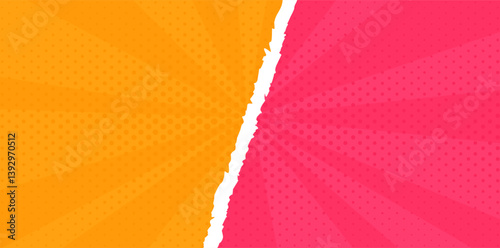 Versus comic frame background in pop art style. Halftone comic design. Fighting cartoon cover. Vector illustration retro design.