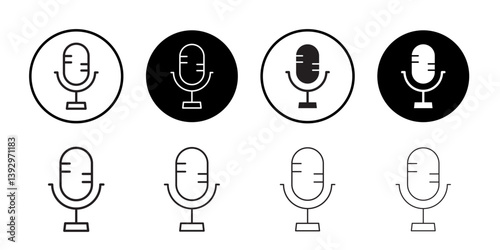 Podcast Icon vector logo set collection for web app ui