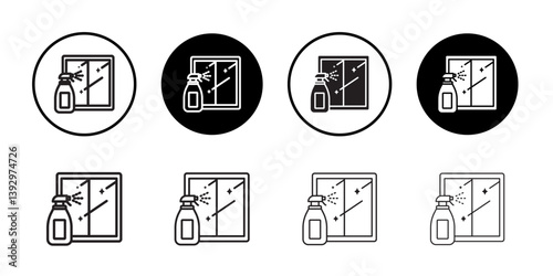 Windows cleaning icon vector logo set collection for web app ui