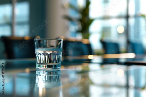 Wallpaper Mural glass of water on a conference table Torontodigital.ca