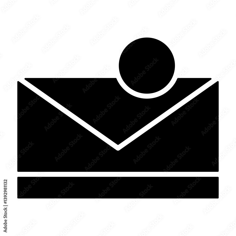 Email Notification Solid Icon Email Notification Solid Icon