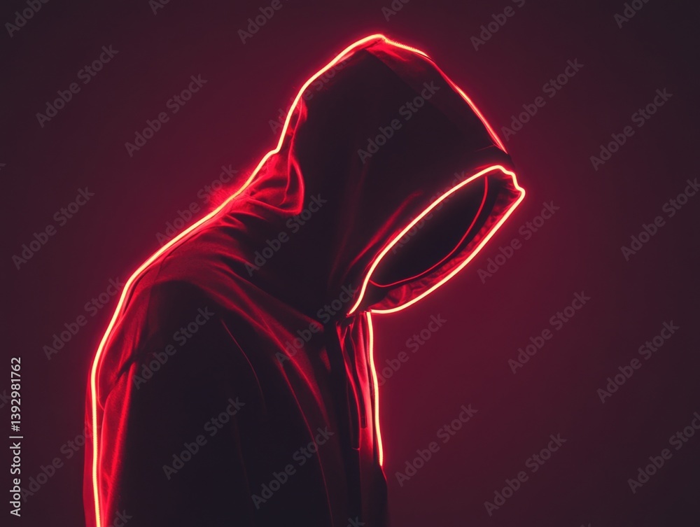 Person in Hoodie At Red Light