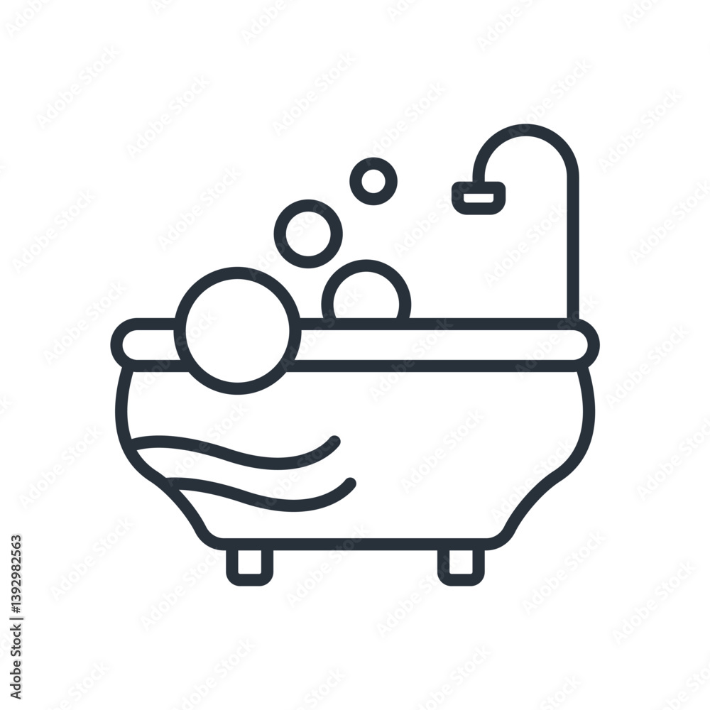 shower bath icons isolated on White Background. Flat style design shower bath icons isolated on White Background. Flat style design