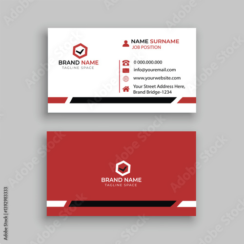 professional business card template design , Corporate business card template design .