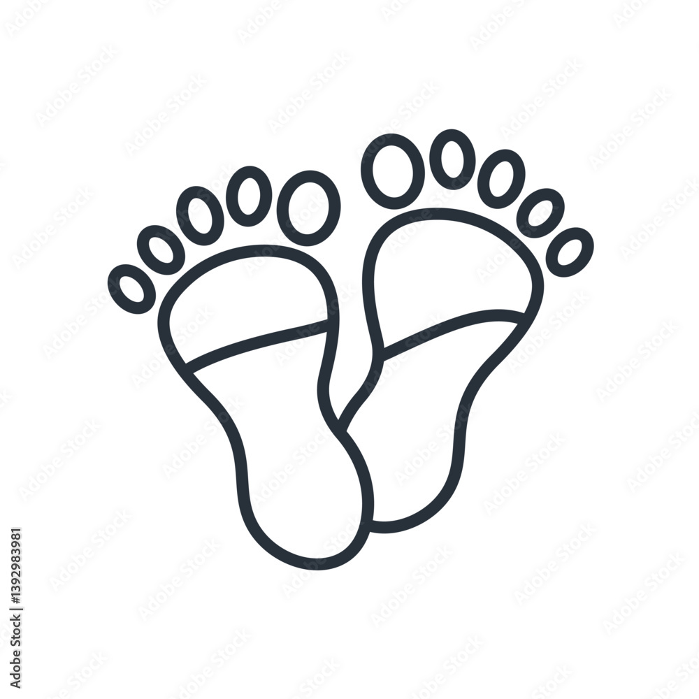 foots icons isolated on White Background. Flat style design foots icons isolated on White Background. Flat style design