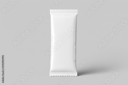 Blank white snack bar packaging mockup for product branding or design presentation.