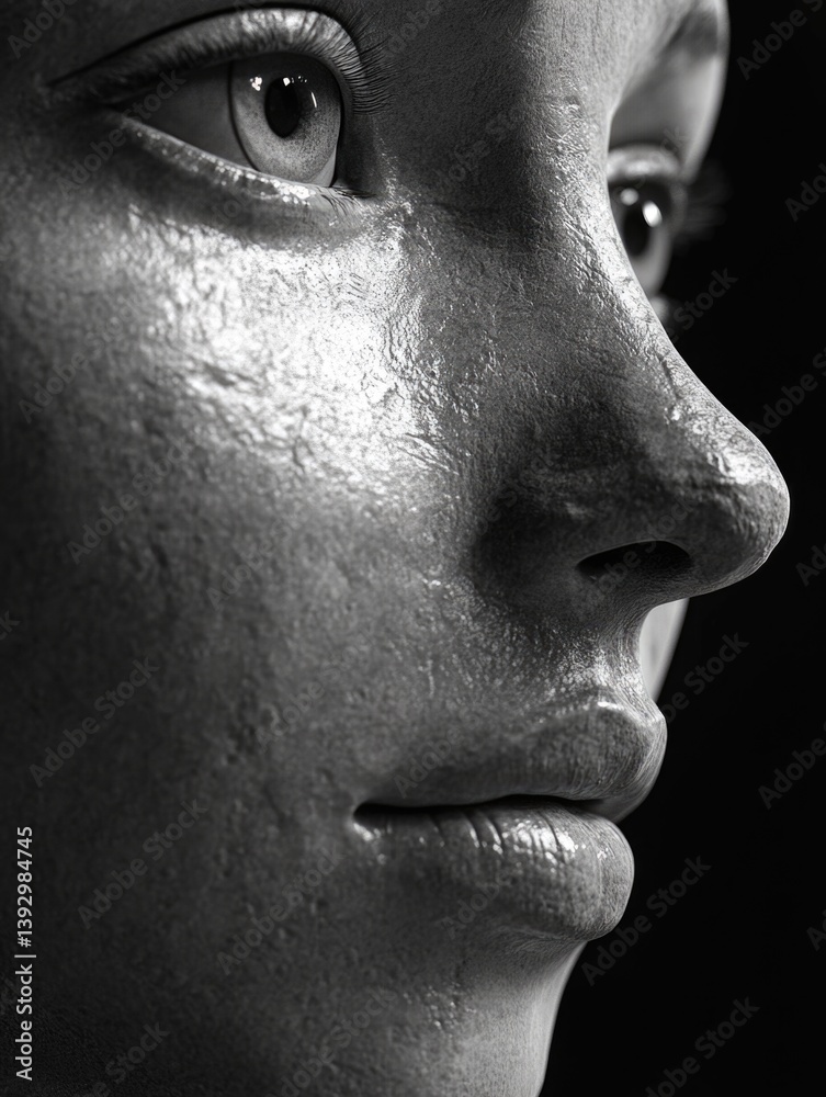 Woman's face close up