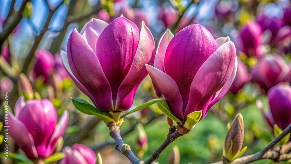 Beautiful purple spring crocus flowers blossom in the garden, a colorful floral bloom of nature's beauty Beautiful purple spring crocus flowers blossom in the garden, a colorful floral bloom of nature's beauty