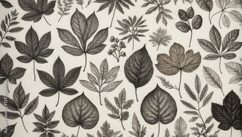 Detailed leaf pattern design