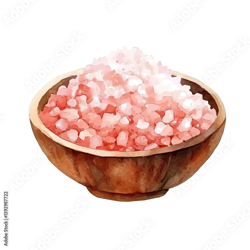 Salt, watercolor illustration, isolated on a white background.


