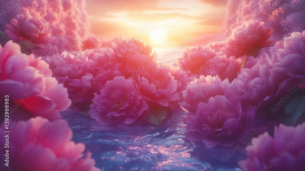 Fresh cut flowers in water