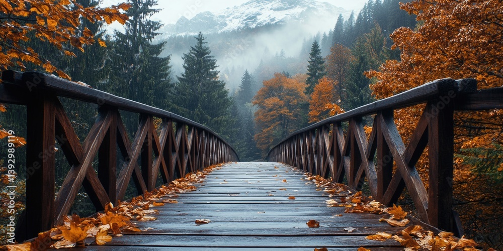 Wooden Bridge in Nature